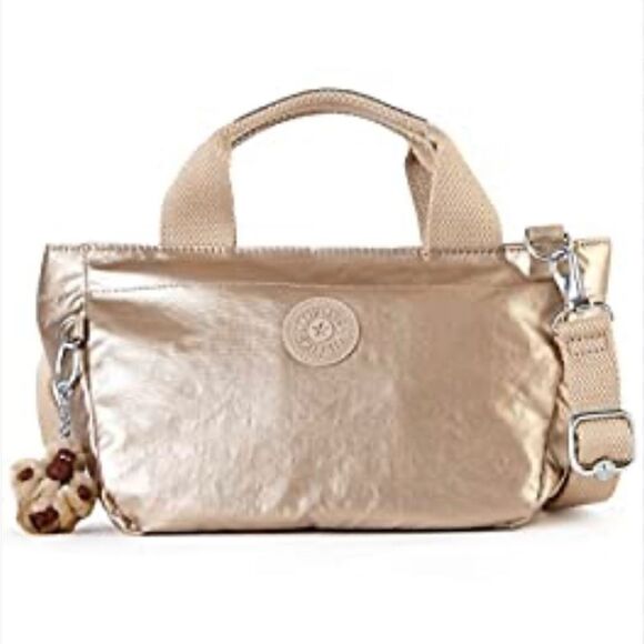 Kipling sugar metallic shopper tote handbag/small medium - Picture 1 of 9
